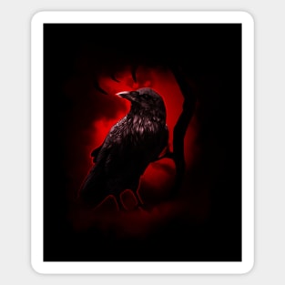 Blood Moon Raven's Night Sticker